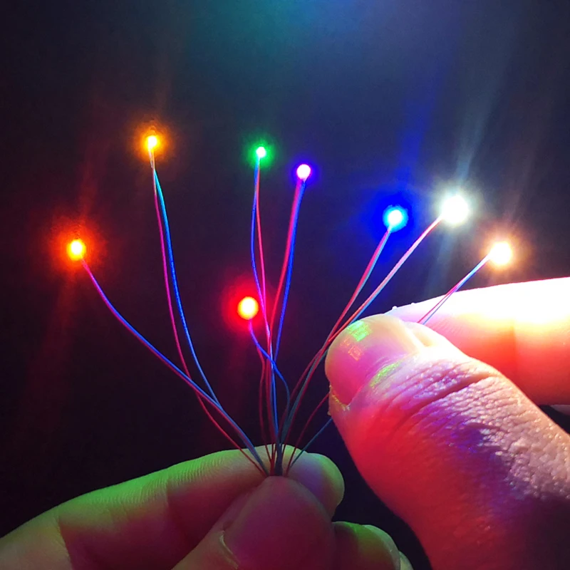 Czinelight оптовая продажа 3 в 12 В 24 0402 0603 0805 SMD Предварительно Проводные светодиодные диоды с гибким кабелем Автомобильные модели самолетов осветительные