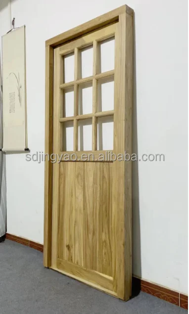 Elm interior Chinese simple entry door home stay flat set door solid wood classical room door customization