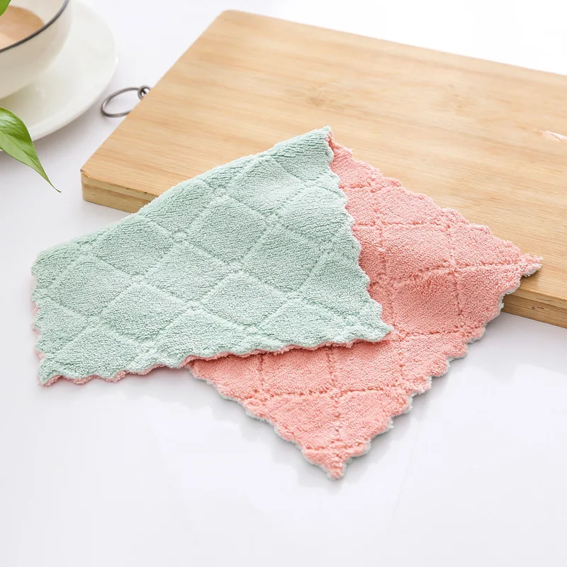 OEM & ODM Microfiber Cleaning Cloth Non-Stick Kitchen Oil Washing Rag For Drying Glass Glasses-Absorbent Wiping Cloth