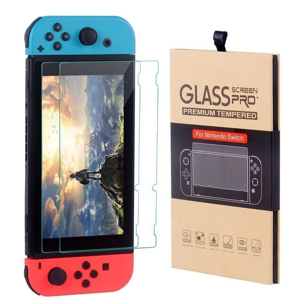 
High Definition Anti-burst nano 9H 2.5D 0.33mm game player tempered glass screen protector for Nintendo Switch lite 