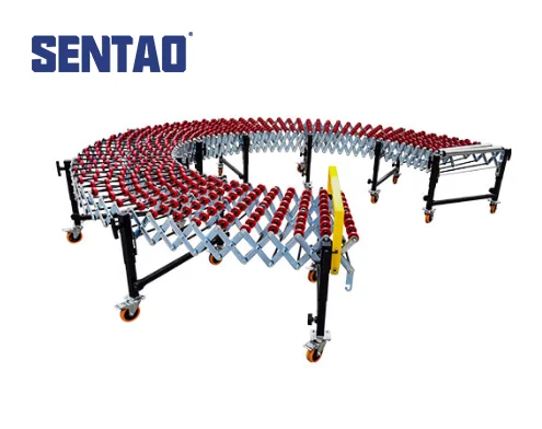 Sentao No power conveyor cargo slide telescopic lift conveyor belt 20m