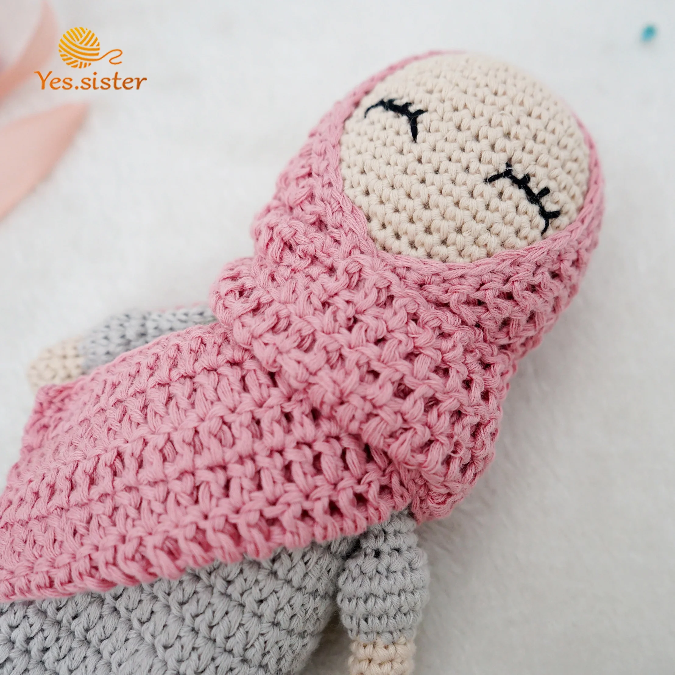 Stuffed Toy Handmade Muslim Girl Hijab  Amigurumi Cuddle Crochet Doll
