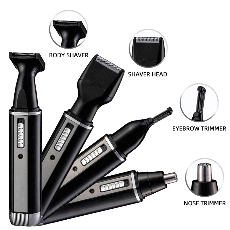 2024 4in1 Electric Nose Hair Trimmer Multifunctional Sideburns Shaver with USB Power Source for Household and Hotel Use