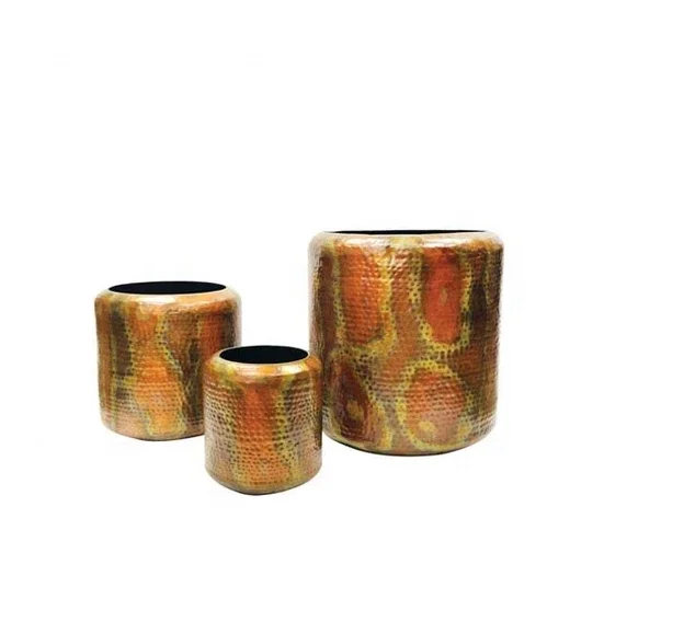 Classic Solid Brass Planter for Home Garden Hotel Office Indoor / Outdoor Decoration by Handicrafts World Corporation India