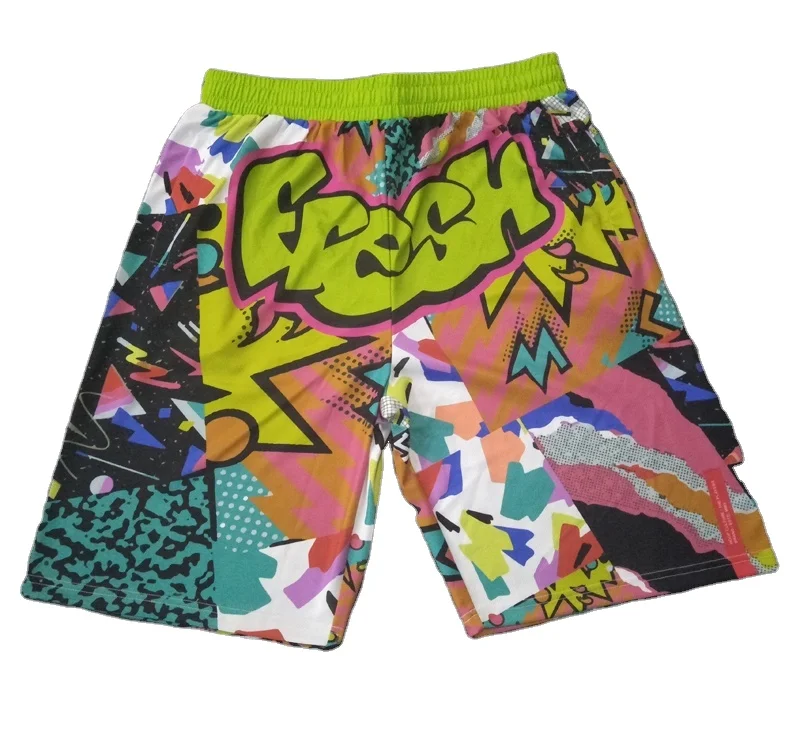 
New arrival custom 150GSM micro mesh sublimation sport men shorts 