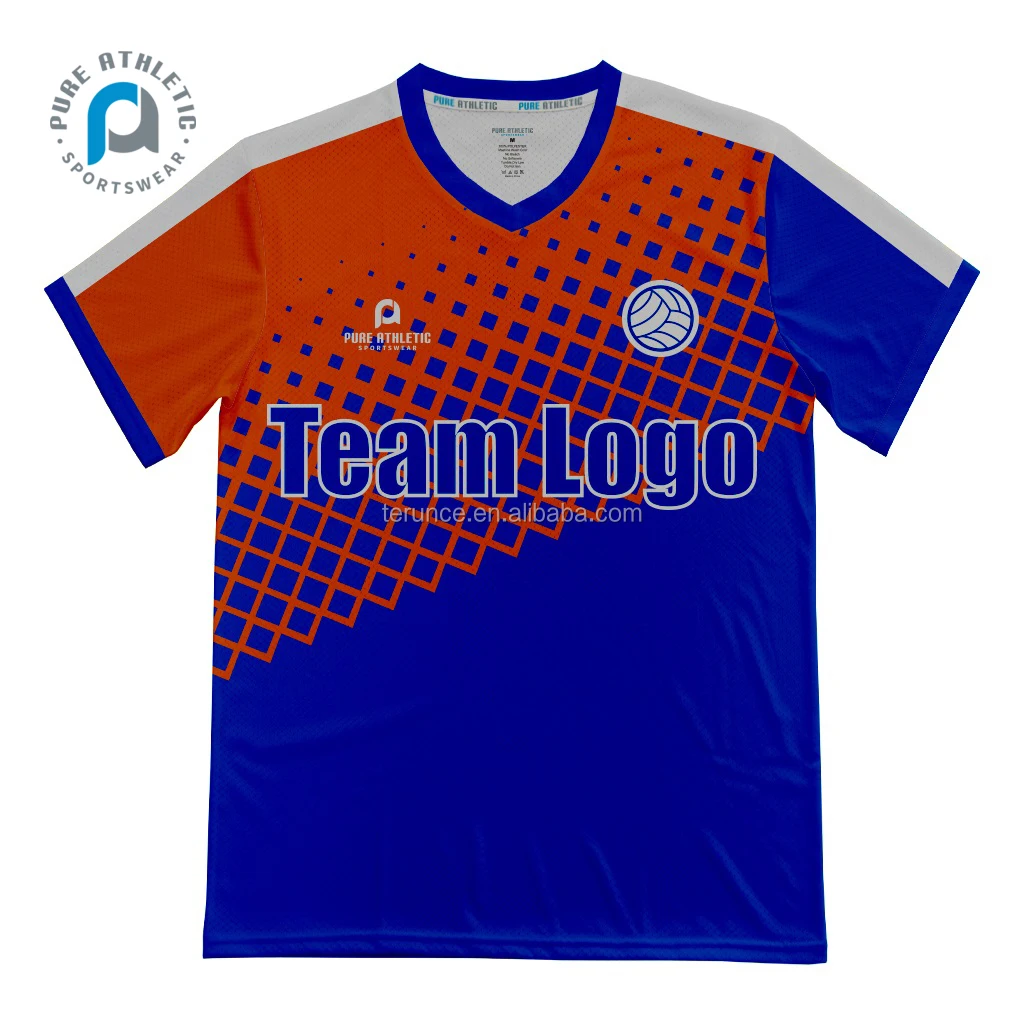 PURE Breathable Quick Dry Sublimation Printed Custom Own Design Wholesale Youth Adult Sports Training Football Shirts