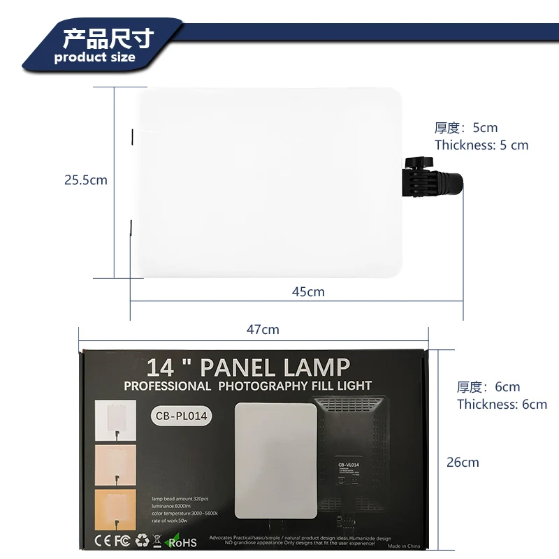 Photography LED Video Light With Remote Control Dimmable Panel Lighting for Photo Studio Live