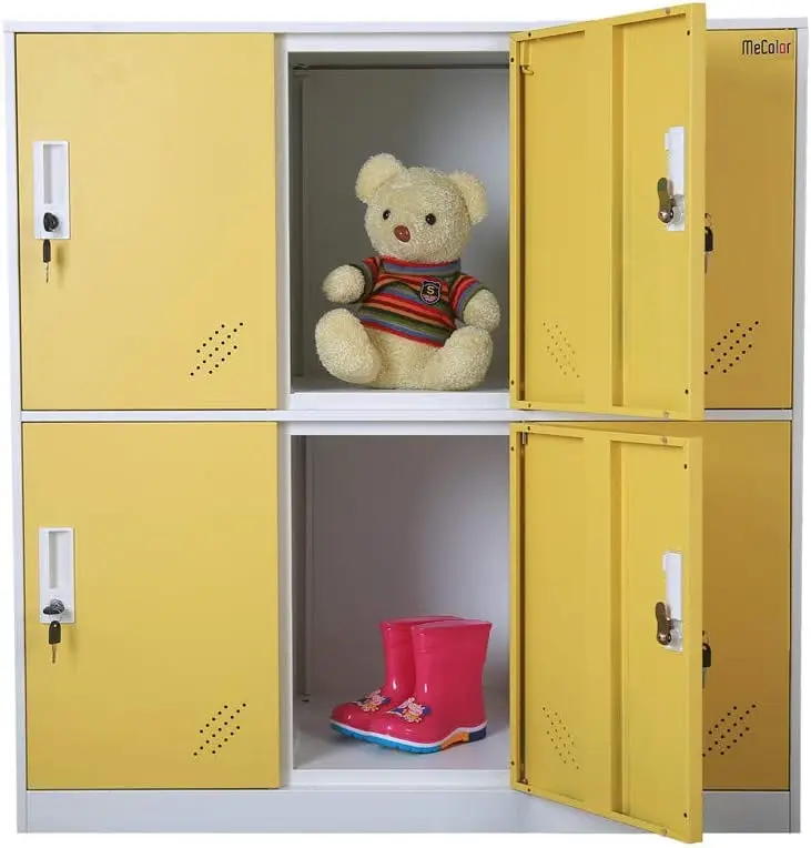 6 Door Metal Storage locker  Fashionable Mini Bedroom Cabinet for playground