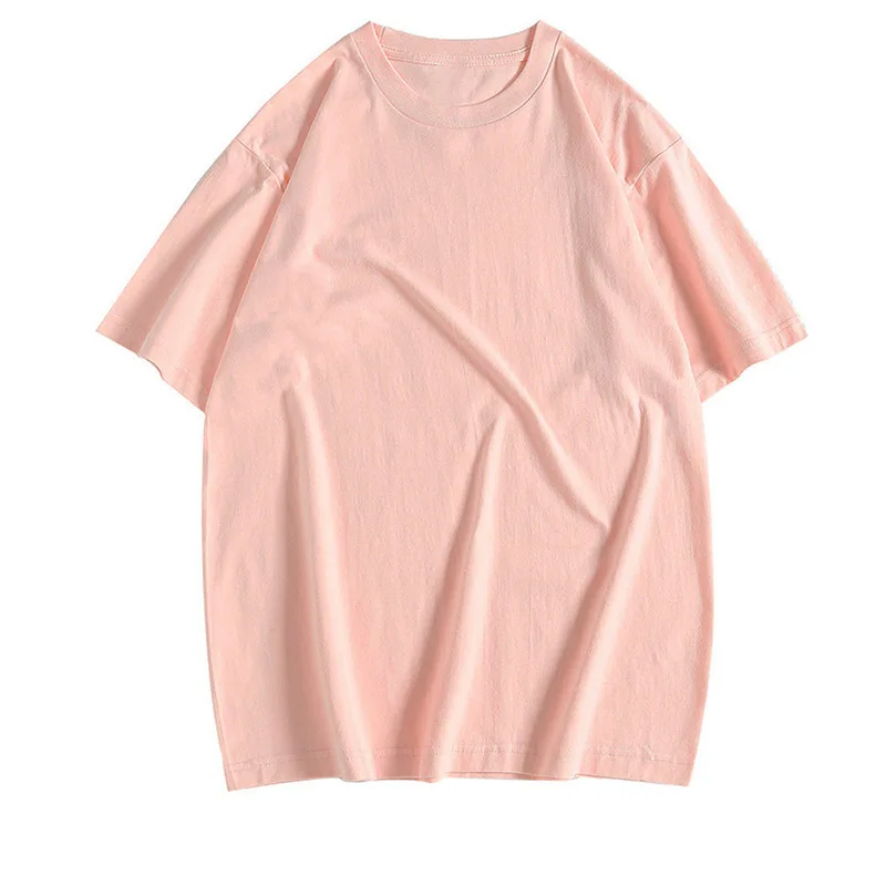 Футболка Базовая однотонная с коротким рукавом и круглым вырезом для мужчин и женщин, 100% хлопок