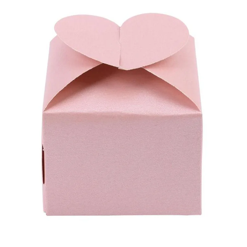 Elegant Shinny Pearl Paper Cake Candy Box Morandi Color Wedding Candy Gift Favors Packaging Box For Guest