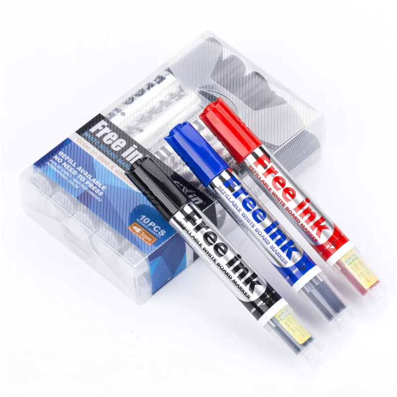 Whiteboard pen 4 colors can change ink bag core multi-color using red, blue, green and black