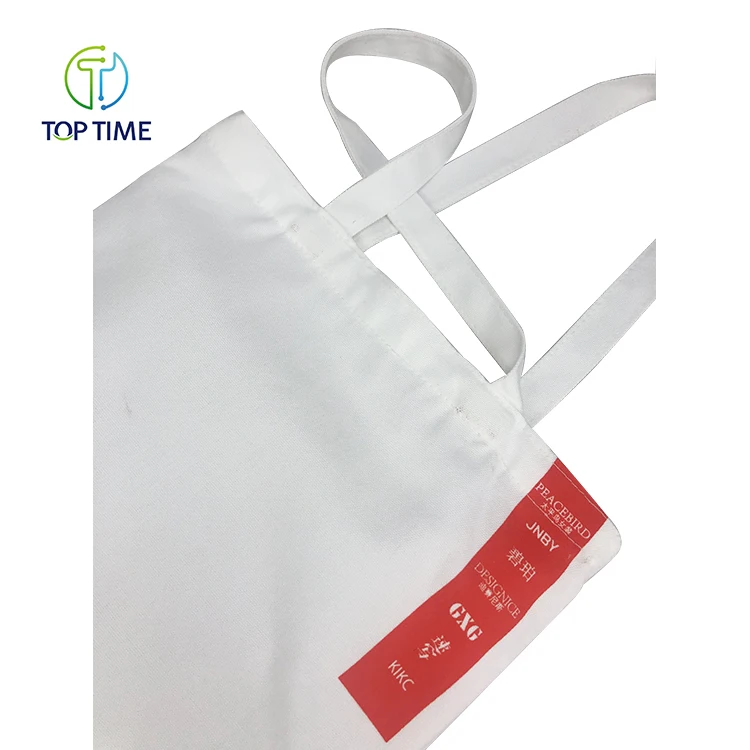 Custom logo printed 12oz white color cotton canvas makeup tote bags