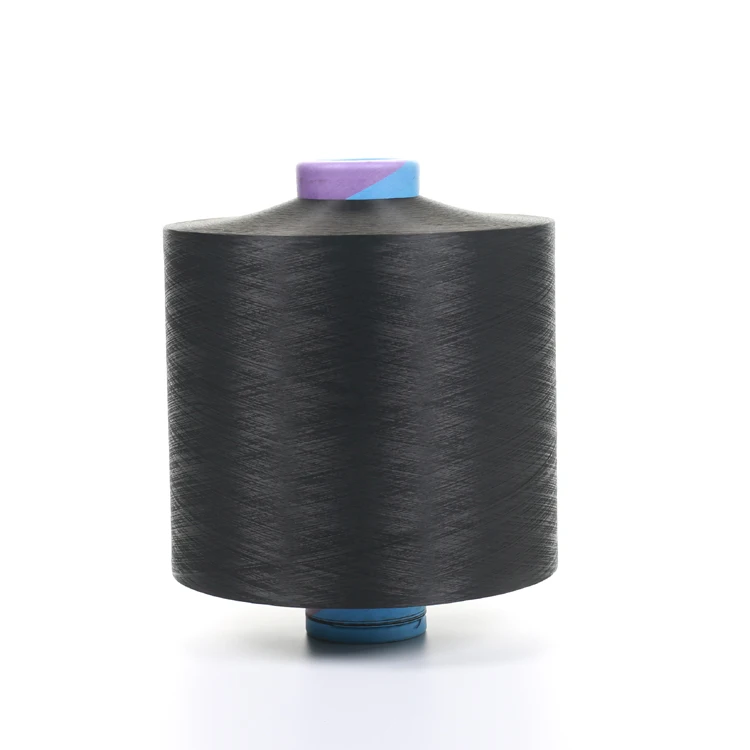 
China manufacturer 100% polyester filament yarn dty 100/144 SIM black 