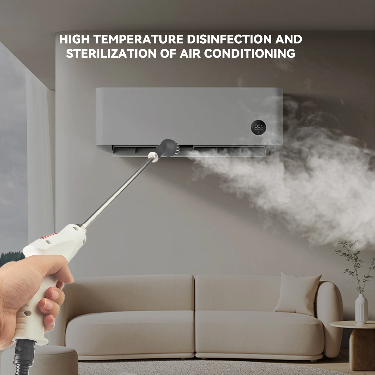 High Pressure Handheld Steam Cleaner,15s Quick Heat-up Deep Cleaning Portable Steam Cleaner For Home Car With 6 Adjustable