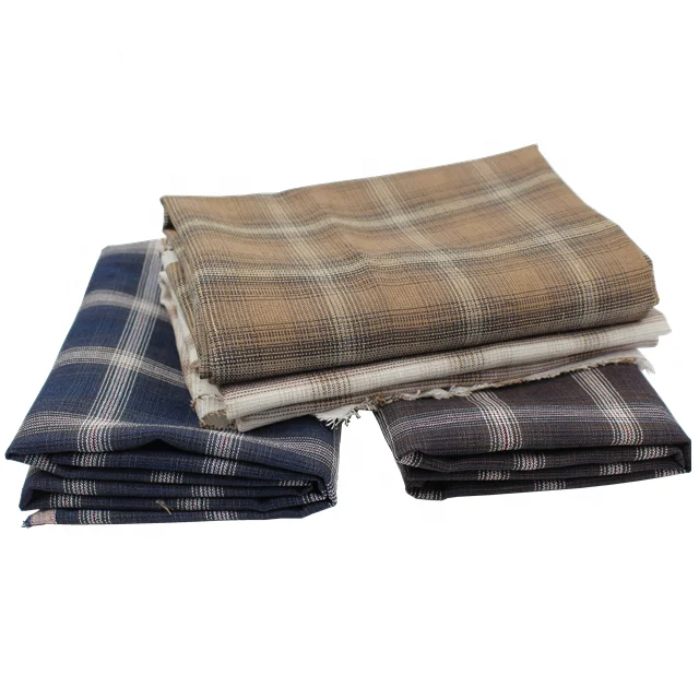 Вискоза 60%/Лен 30%/нейлон 10% клетчатая пряжа окрашенная ткань используется для домашнего текстиля шарфы для одежды