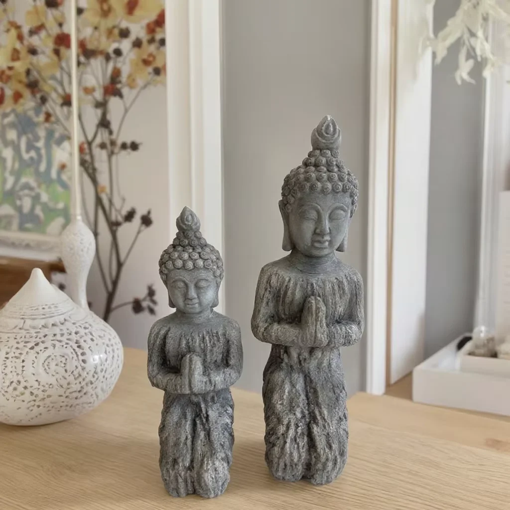 Lianda Modern Handmade Buddha Statue Abstract Concrete Art Sculpture Minimalist Design for Home or Office