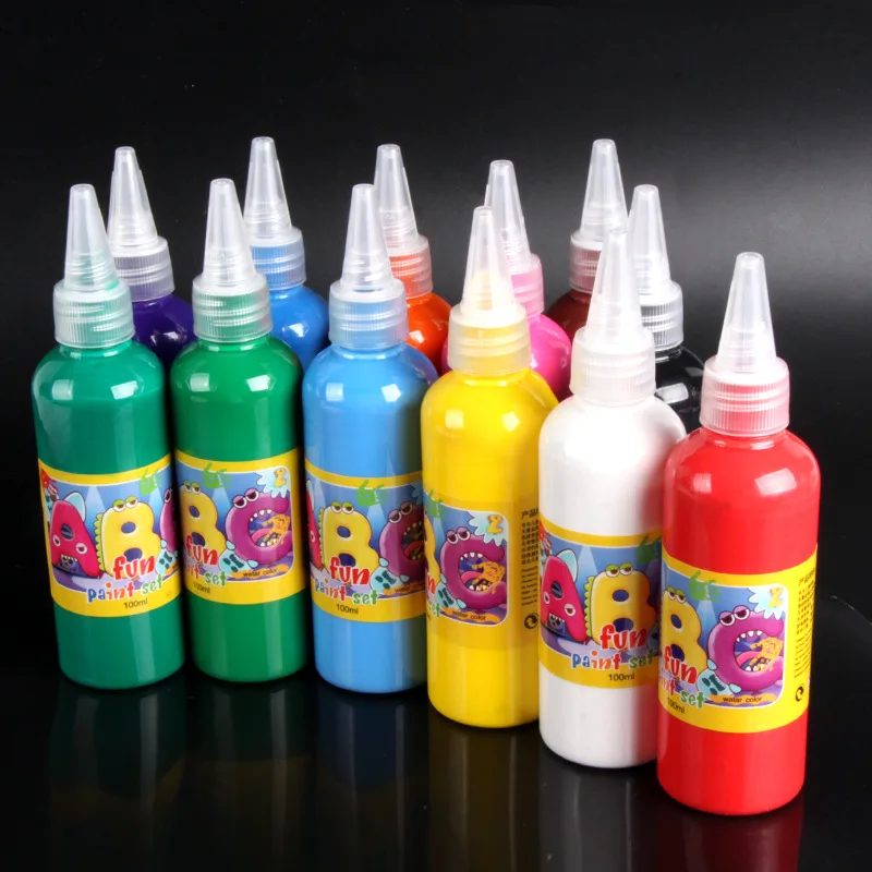 non toxic high-capacity 100ml 12 colours washable finger paint