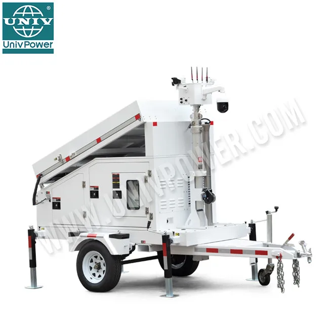 Good price for mobile solar trailer with CCTV cameras
