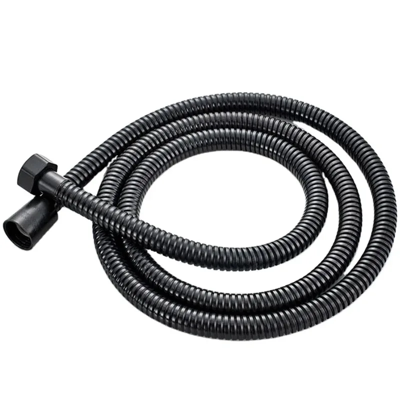 bathroom 201 black matte braided epdm shower heater hose stainless steel 1.5m tube accessories