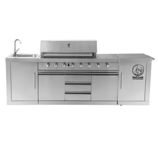 Открытый кухонный Остров барбекю остров Водонепроницаемый Открытый кухонный остров из нержавеющей стали Наружная кухня