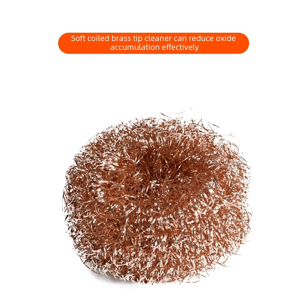 Metal ball shell design brass wire soldering iron tip stand station base cleaner reduces the rate of oxide accumulation