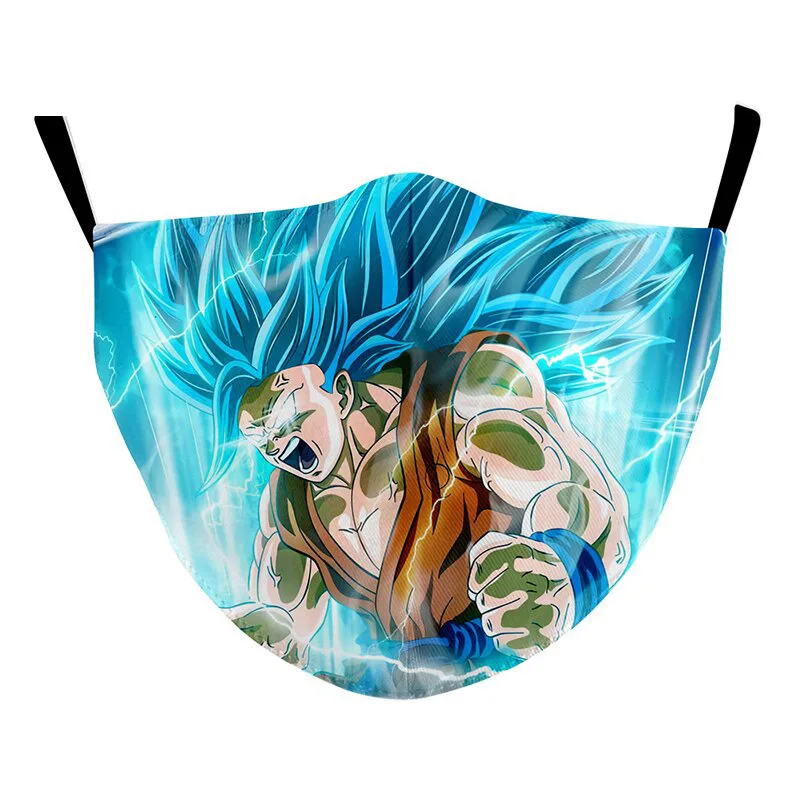 Dragon Ball Anime Digital Printing Maskes Washed Cotton Cosplay Personalized Custom Dust-proof Smoke Outdoor 3D Maskes