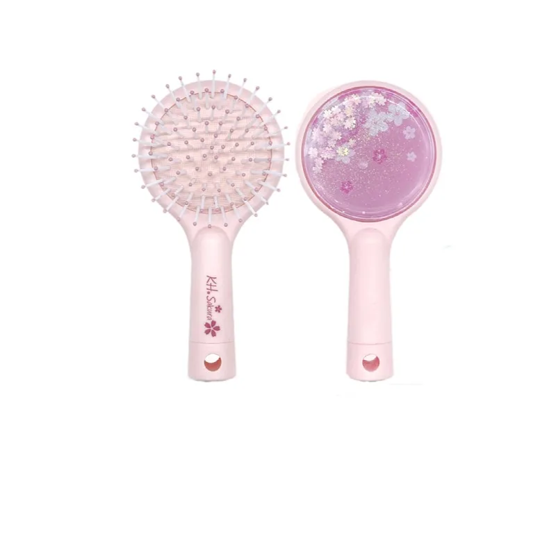 Bling Bling Nude Pink Kids Girls Baby Hair Brush Plastic Girls Comb