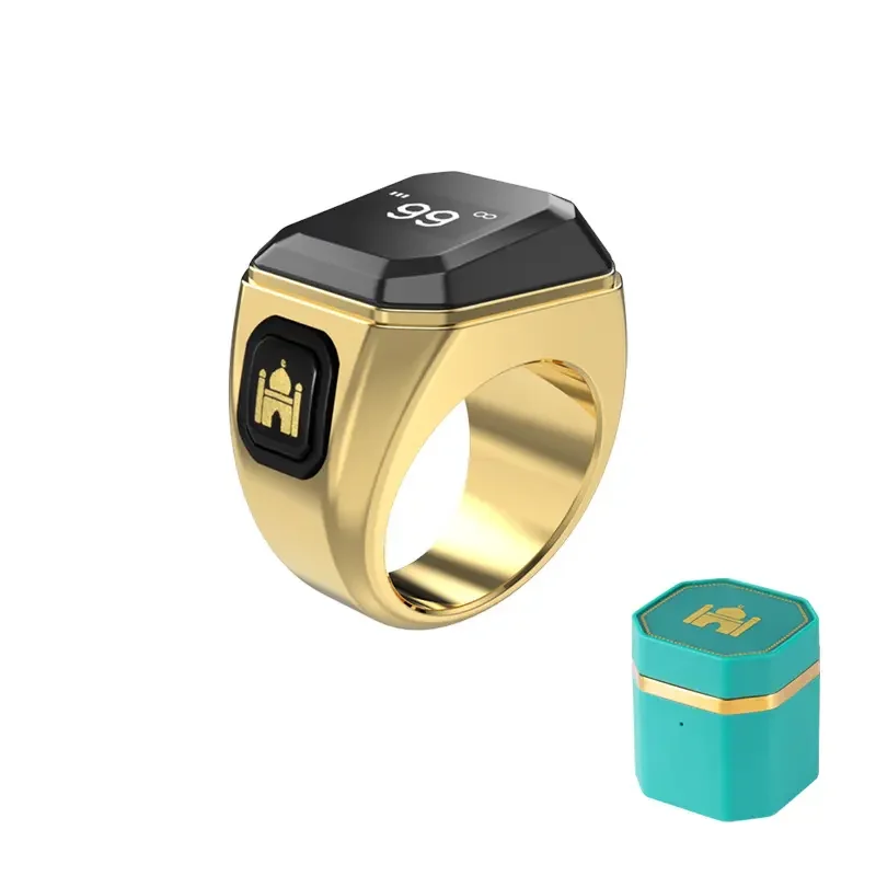 2023 Muslim Prayer Smart Tasbih Counting Ring Finger Counter Function Men BT Smart Tasbeeh BSTWSH Zikr Rings with Charging Box