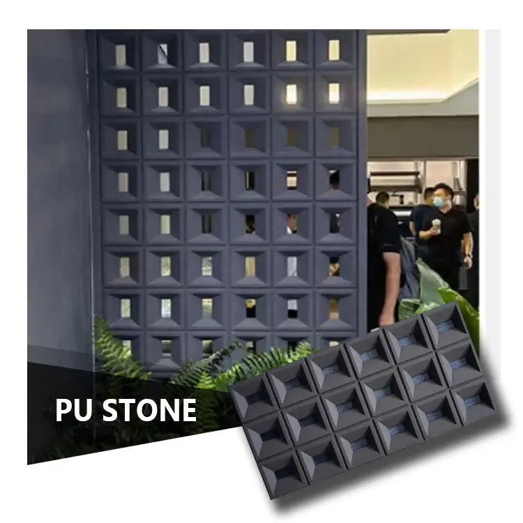 PU Polyurethane Stone veneer exterior wall tile Cheap Polyurethane faux stone wall Wholesale Wall Panelling Mushroom