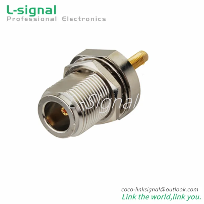 N Jack Female Bulkhead Straight RF Connector for Fiber-glass Antenna