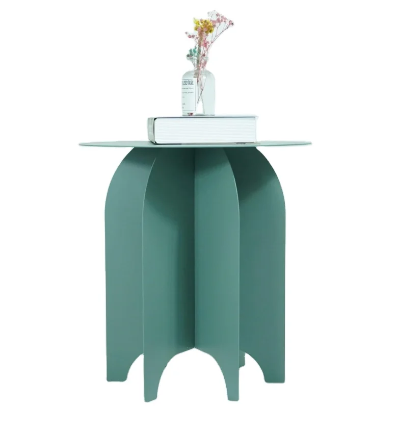 round table metal coffee table for bedroom