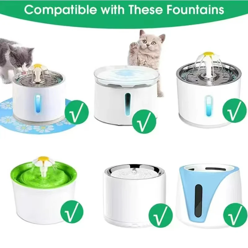 New Design 12 Pcs/Pack Pet Cats Activated Carbon Filter Water Fountain Replacement Automatic Water Fountain Filter