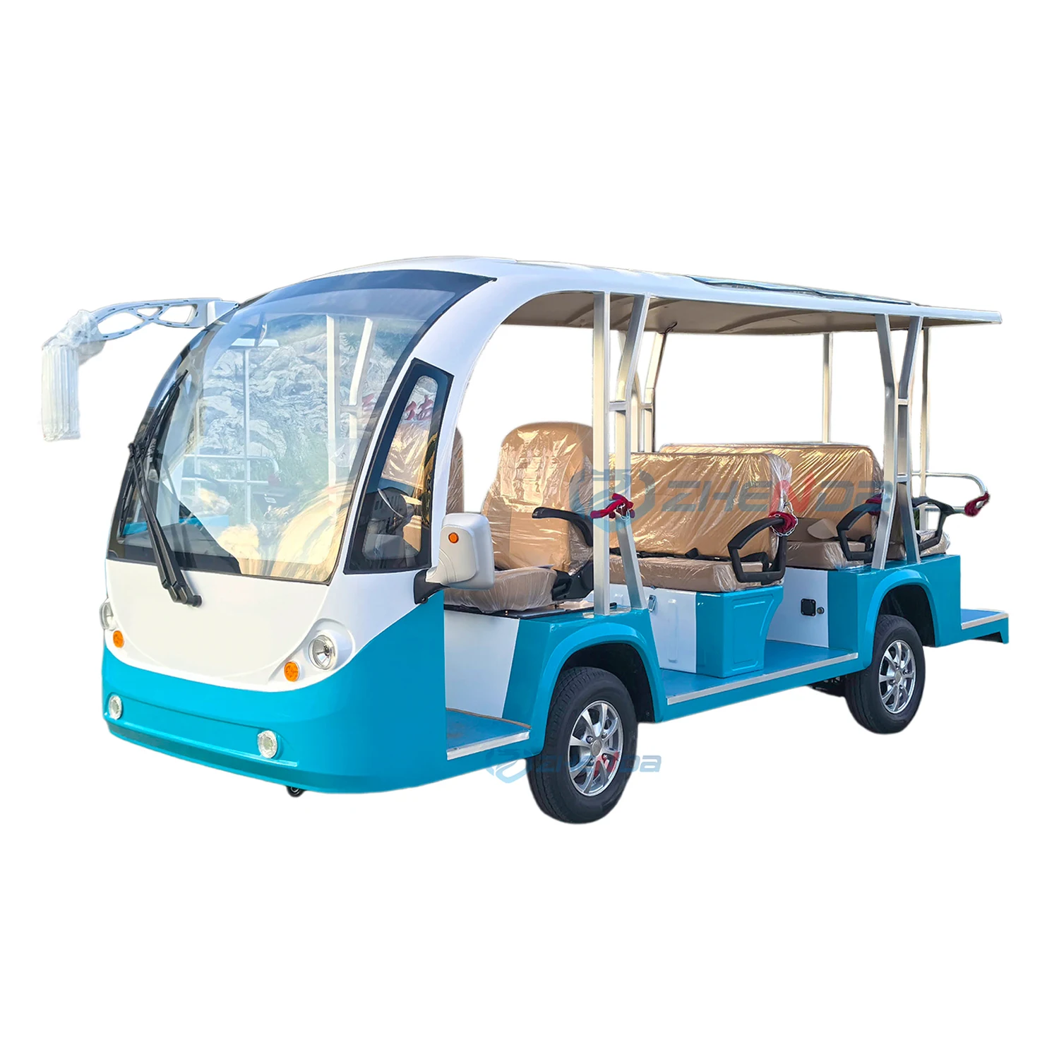 Factory Low Price Electric Low Speed Sightseeing Bus School Bus Electric Sightseeing Reception Bus