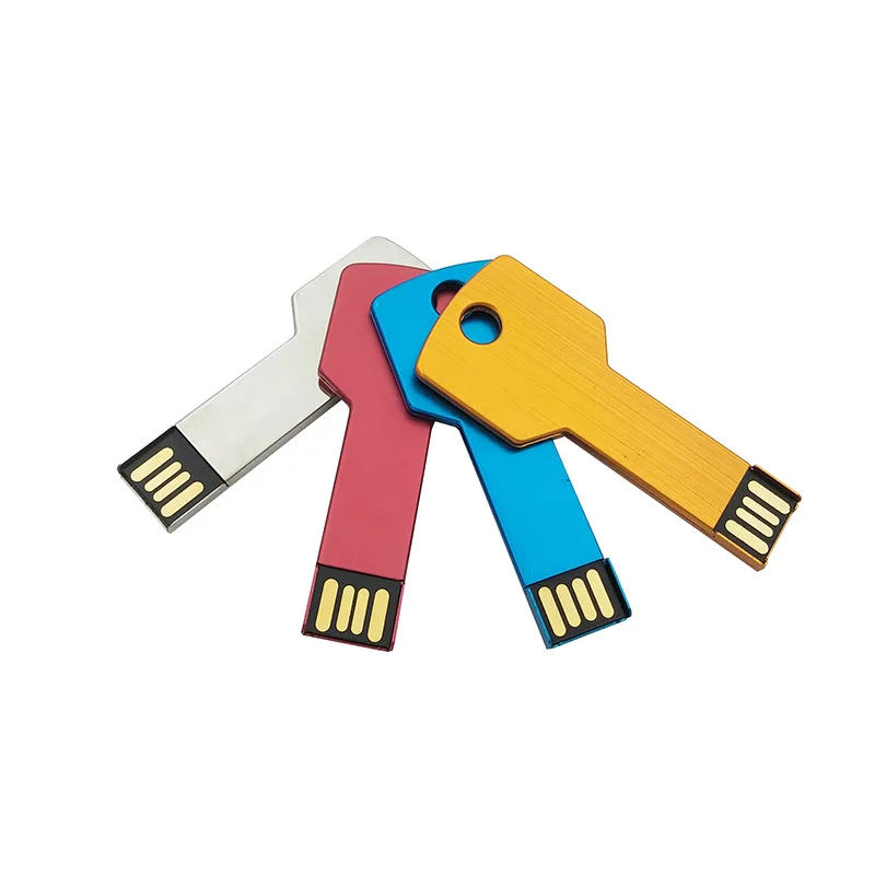 Metal Key shape USB Flash Drive Waterproof Pen Drive 2GB 4GB Pendrive USB Stick 2.0 3.0 16GB 32GB 4GB memoria usb Flash Drive