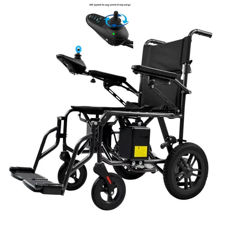 High strength electric wheelchair for disabled people 20 A 30-35km lightweight folding wheelchair for elderly people