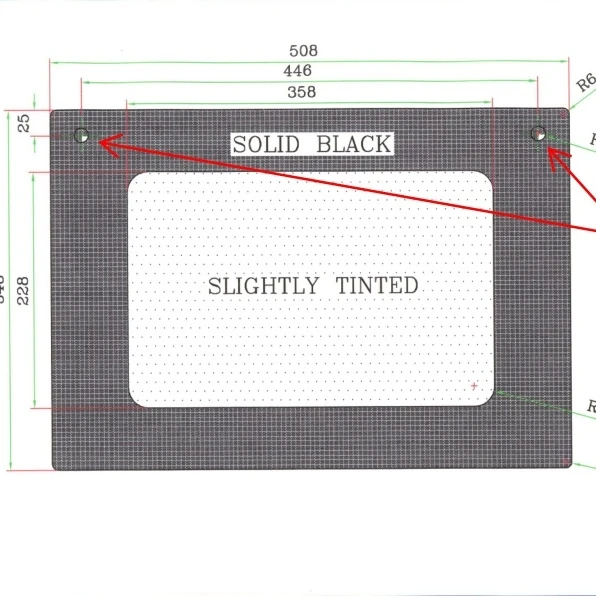 Tempered Glass with Silk-Screen Printing for Switch Panel & oven