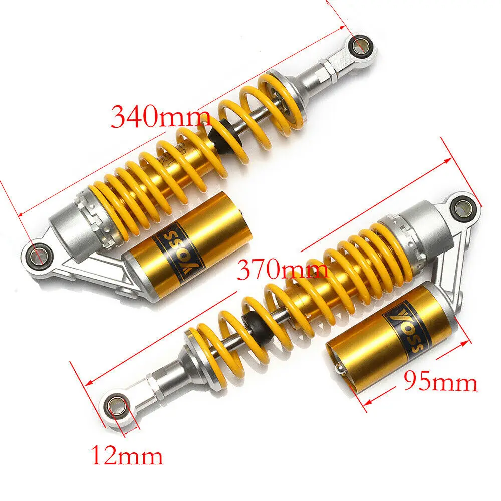 340mm 13.38inch Motorcycle Air Shock Absorber Rear Suspension Spring Motor Bike Modifications Parts D20