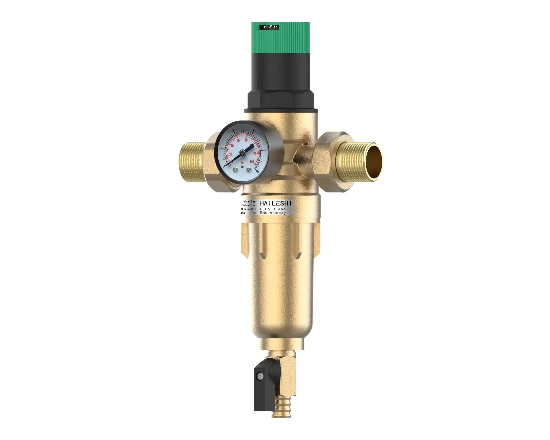 Whole House Back Wash Spin 40 Micron Mesh Brass Filter Water Paired with water purifier Pressure Regulator water purifier