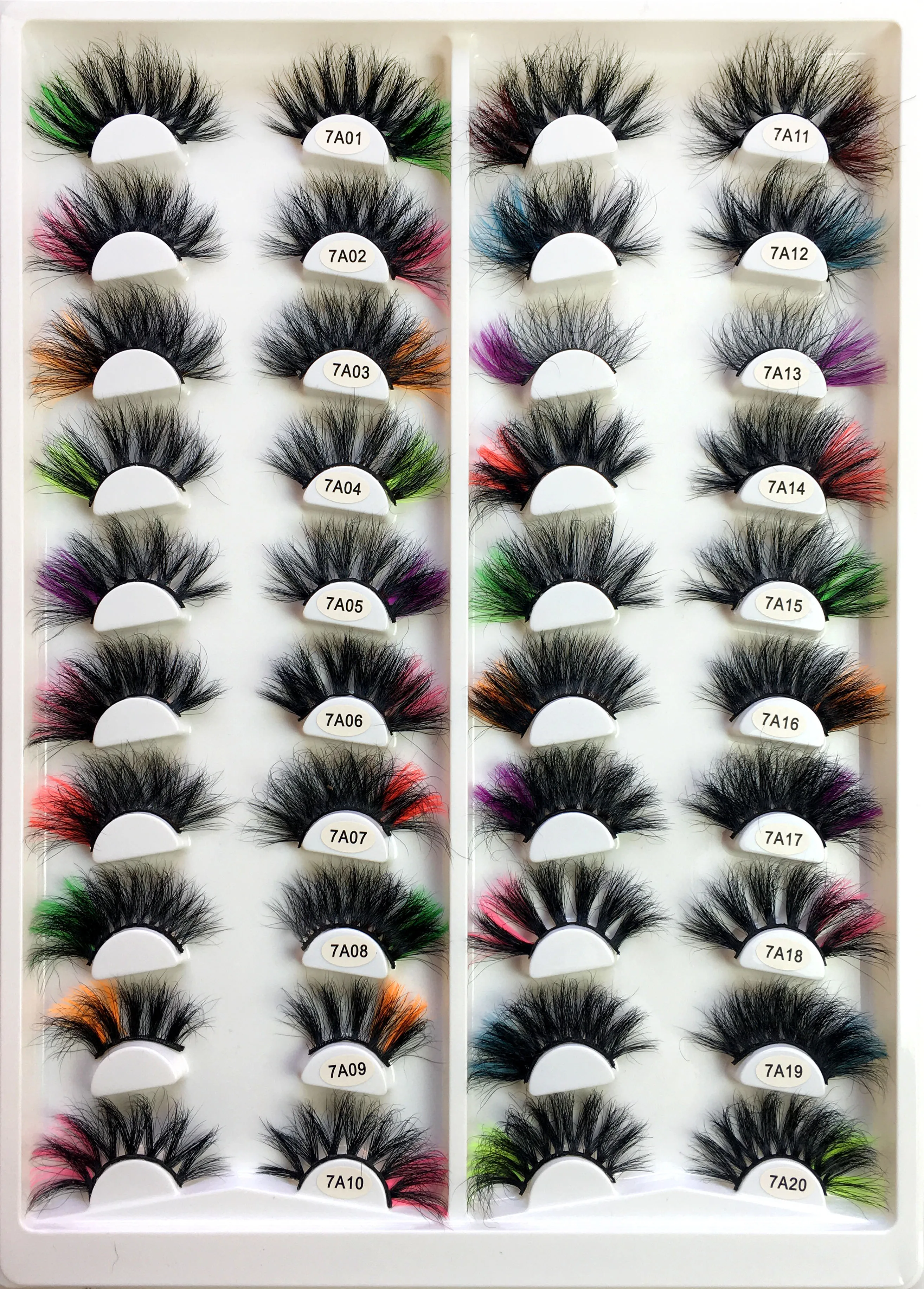 top products short style lash strips false eyelashes natural 3d mink lashes 5d wholesale vendor 25mm rainbow color strip lash