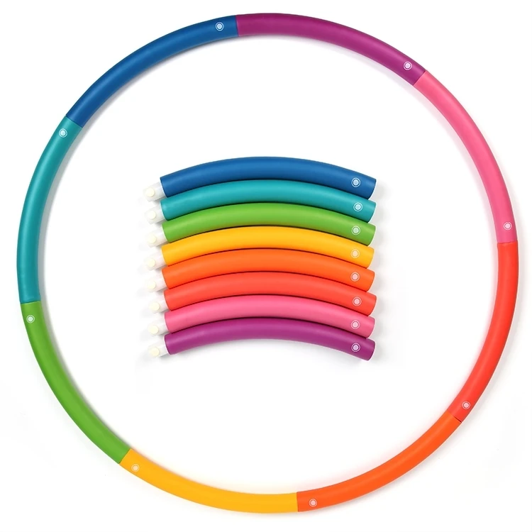 Разные модели, 6 секций, 8 секций, 0,9 кг, 2,3 кг, пенопластовые обручи hula, Утяжеленный гимнастический фитнес-обруч, съемный обруч для взрослых и детей