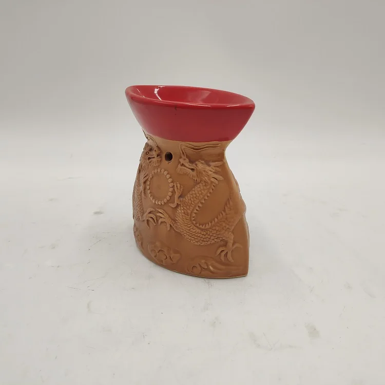 Manufacture Handcrafted Dragon Aroma Therapy Ceramic Oil Incense Burner