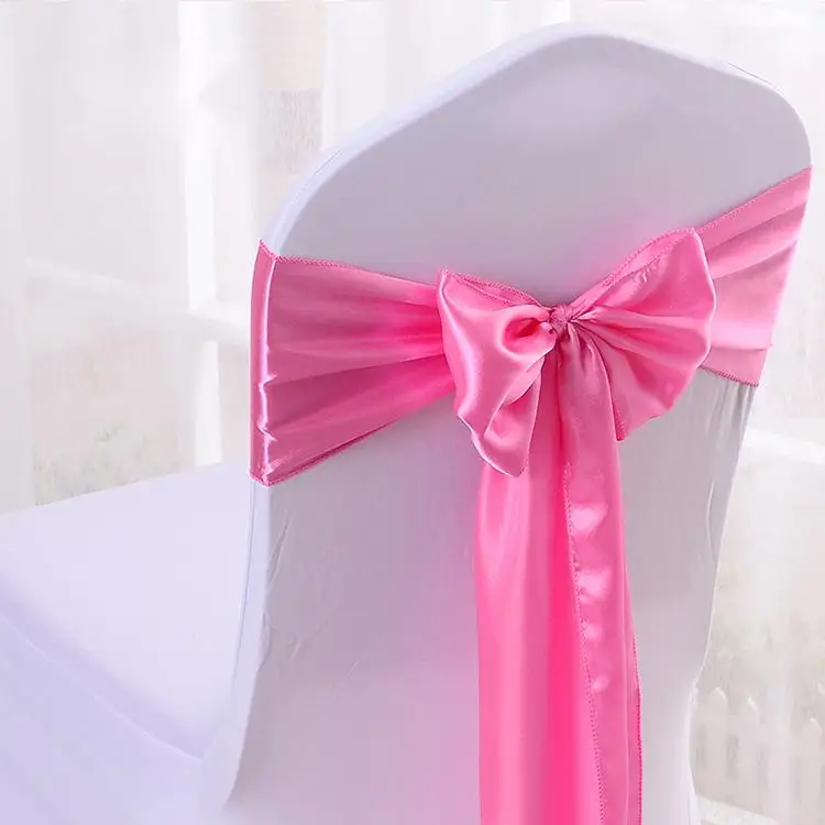 Wholesale Chair tie Ribbons banquet floral bowknot wedding event party chair back decoration