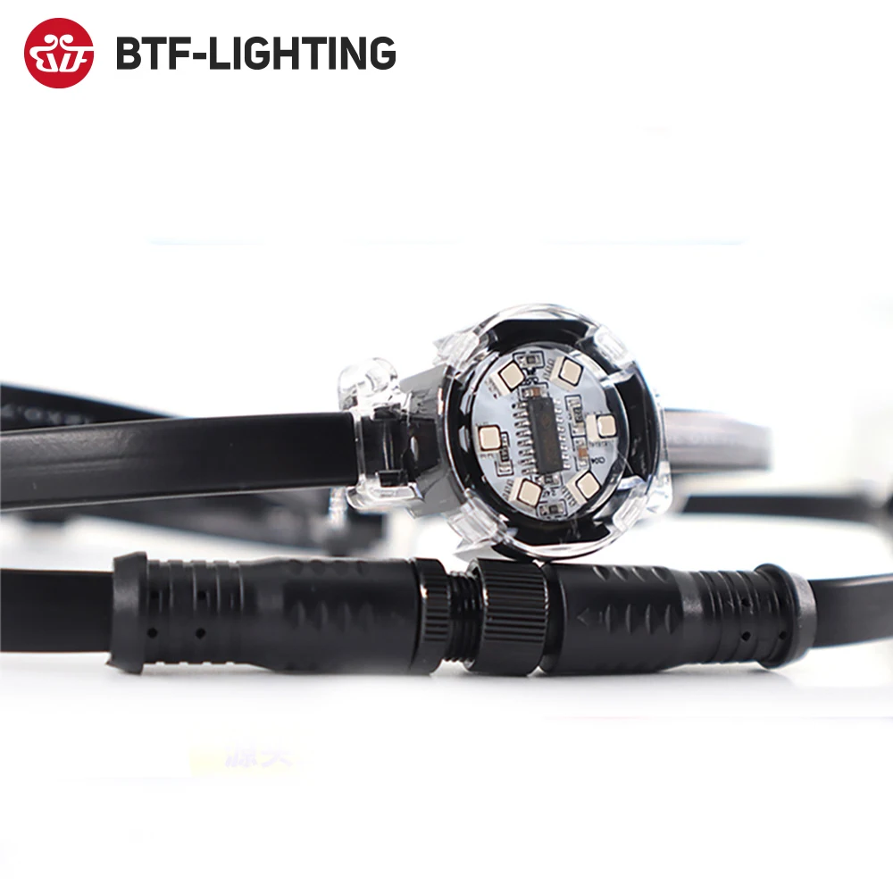 BTF LIGHTING Outdoor Waterproof Permanent Colorful 6Pcs SMD3535 35Mm Addressable Led Pixel Point Light Source