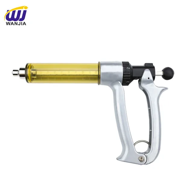 WJ127 Better quality Continuous Veterinary Syringe, Vaccine injection 25m 50ml for pig cattle sheep