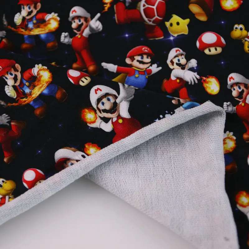 95% cotton 5%spandex printed fabric cotton french terry fleece knitted Hoodie Terry Fabric