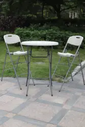 hot sale outdoor folding plastic dia 60cm round high bar cocktail tables