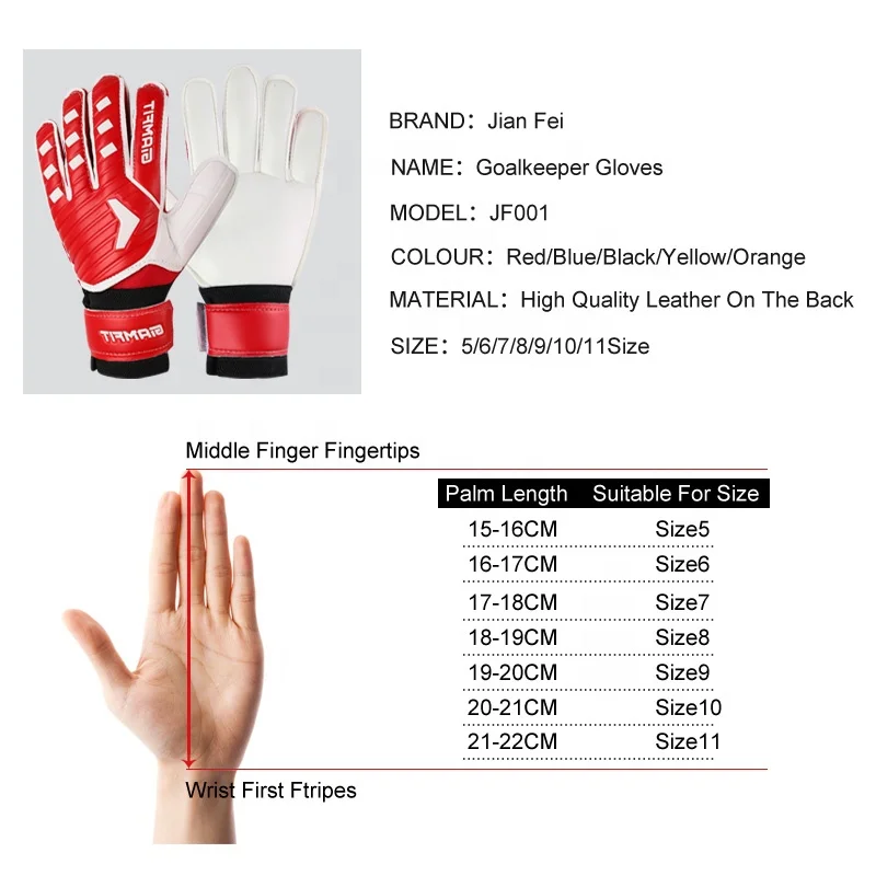 Adult Breathable Professional Soccer Goalkeeper Gloves With Strong Protection Finger Guard Latex Football Goalkeeper Gloves