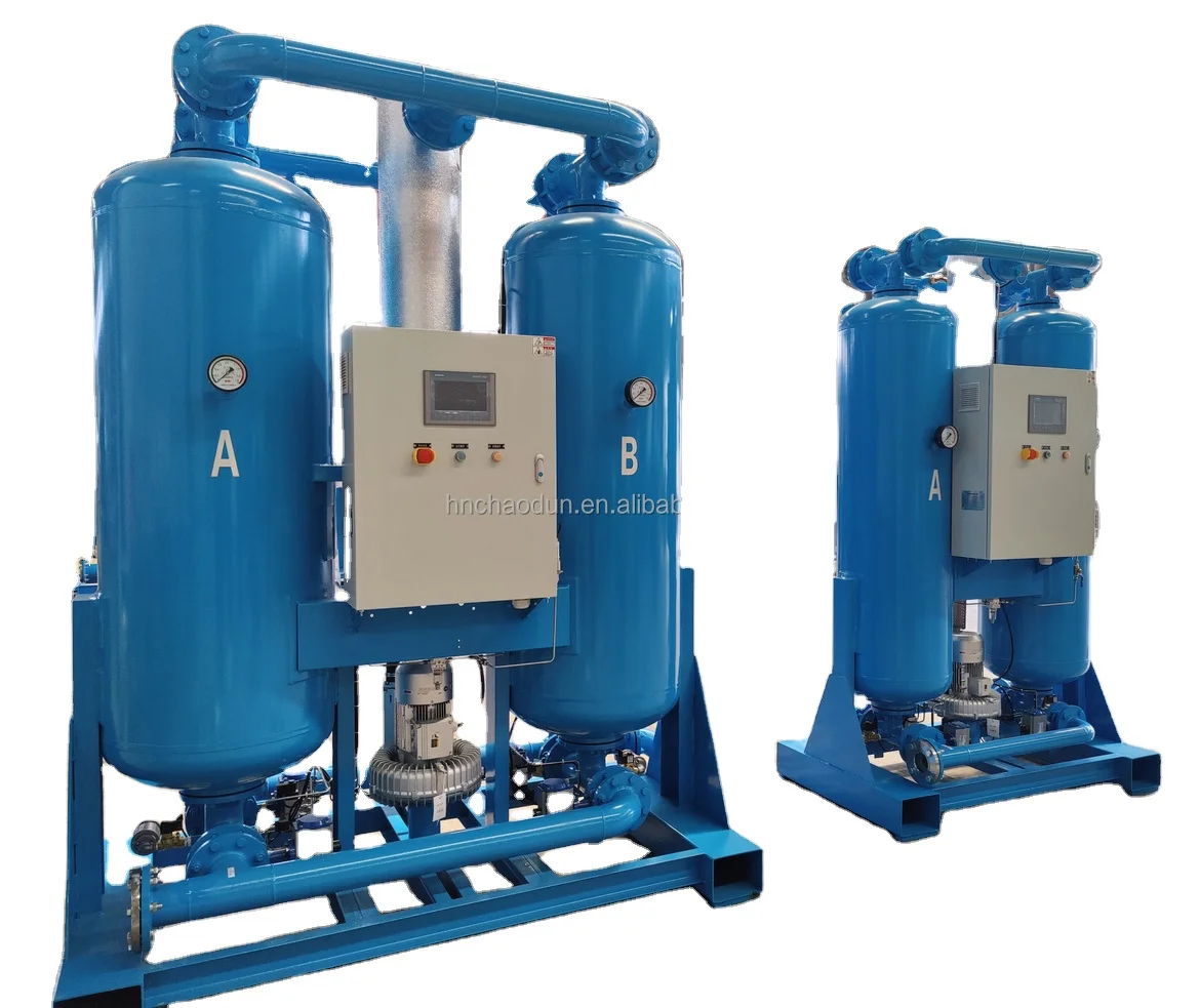22m3/min 38m3/min Energy Saving Equipment  Blower Heat Desiccant Air Drier For Compressed Air