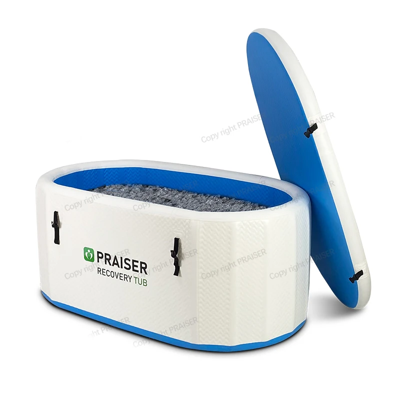 Inflatable Tub Blue Filter Blow Up Ice Bath 1 2 Person Cold Plunge With Chiller