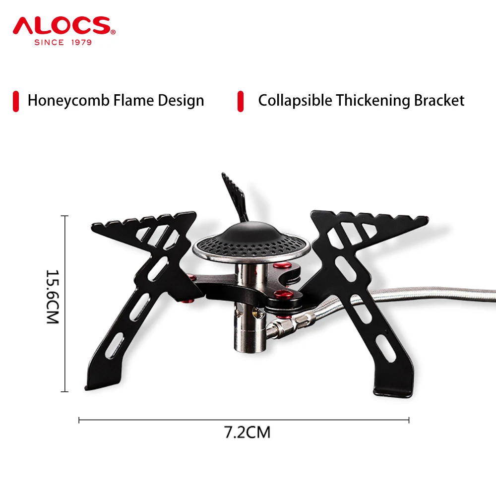 Alocs New Product Space Saving Aluminum Outdoor Picnic BBQ Grill Gasherd Mini Folding Campingkocher Camping Gas Stove